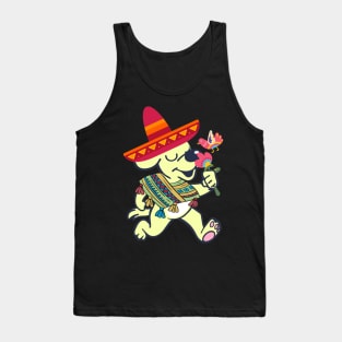 dog Mexican Spaniard flowers Mexico Spain Tank Top